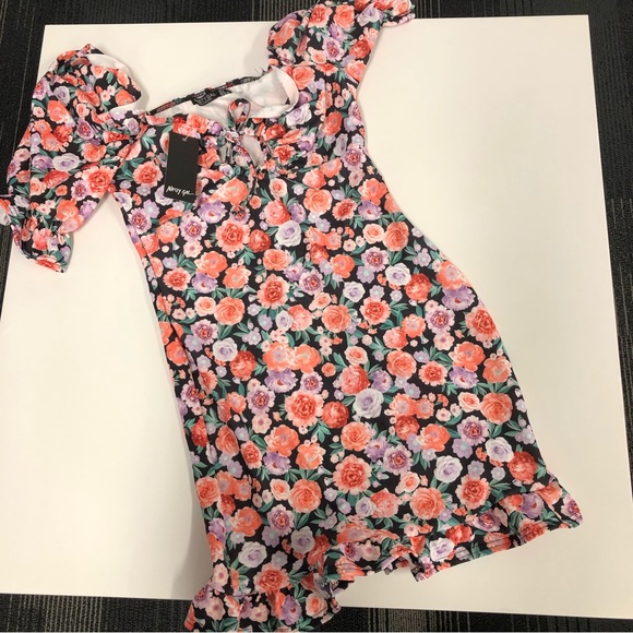 Nasty Gal We've Gotta Grow Floral Mini Dress Size 8 - Picture 4 of 10